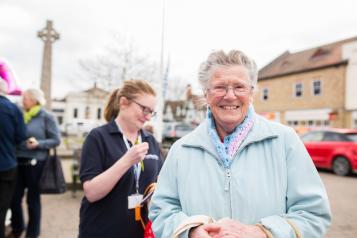 Smiling older lady